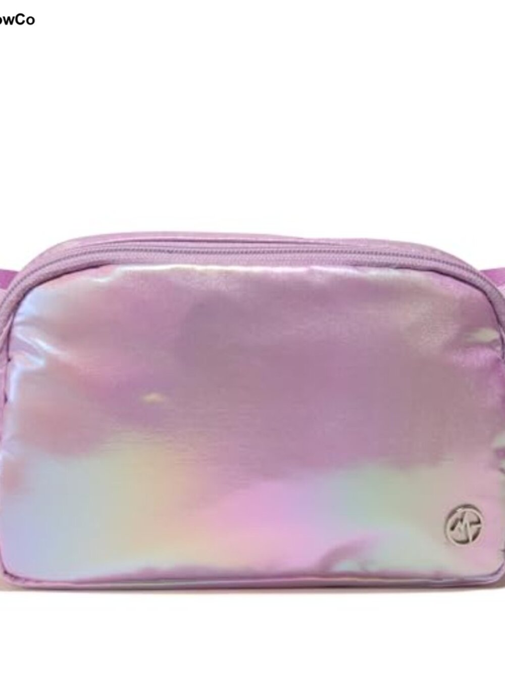 Iridescent Polyester Crossbody Belt Bag adjustable waist pack